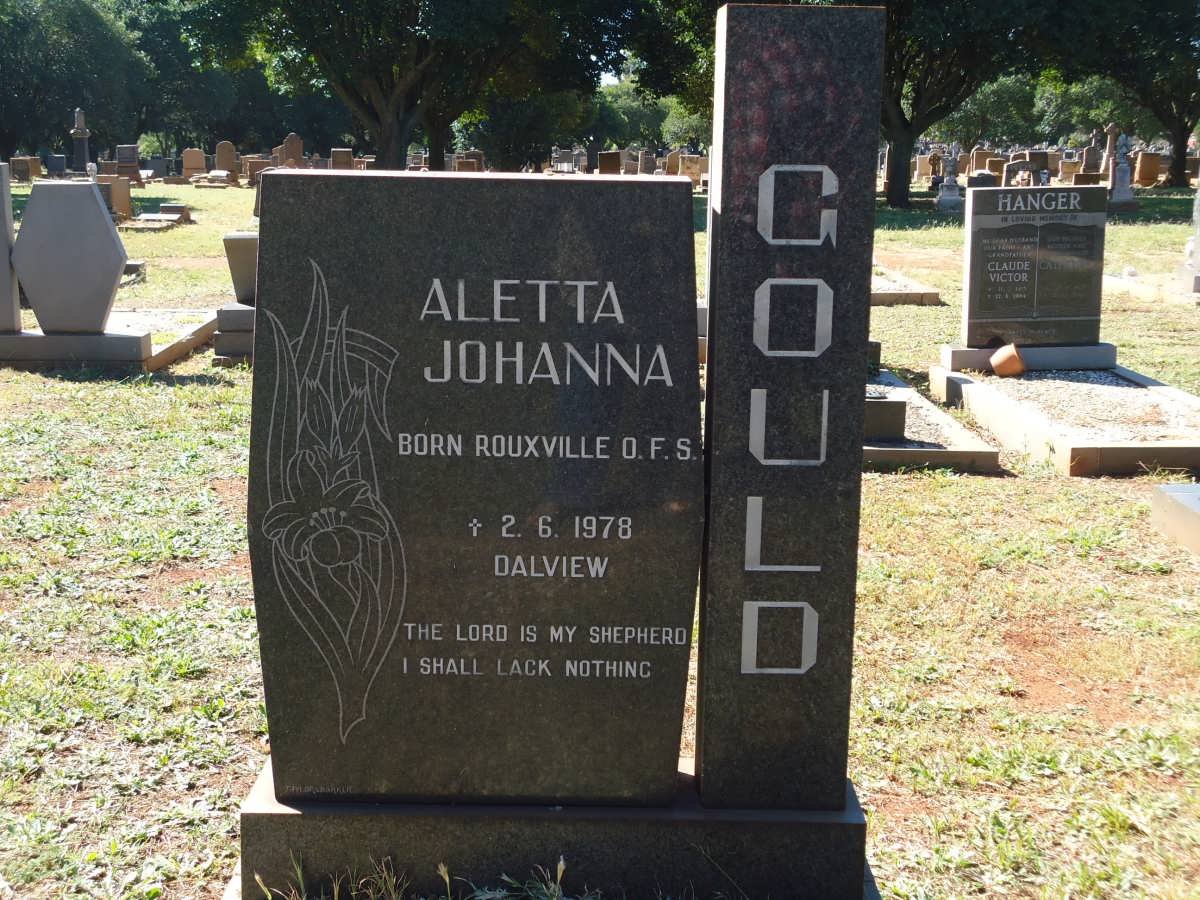 GOULD Aletta Johanna -1978