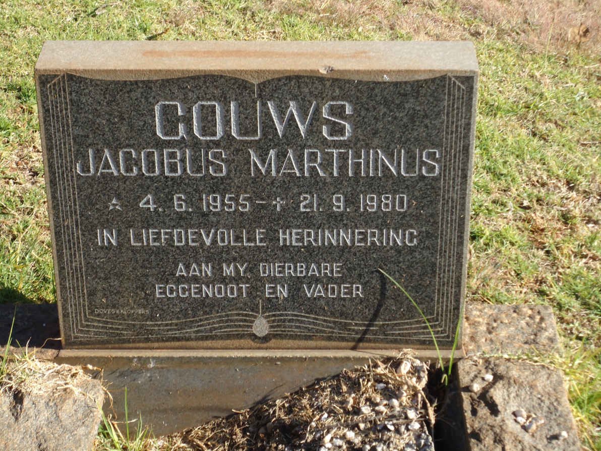 GOUWS Jacobus Marthinus 1955-1980
