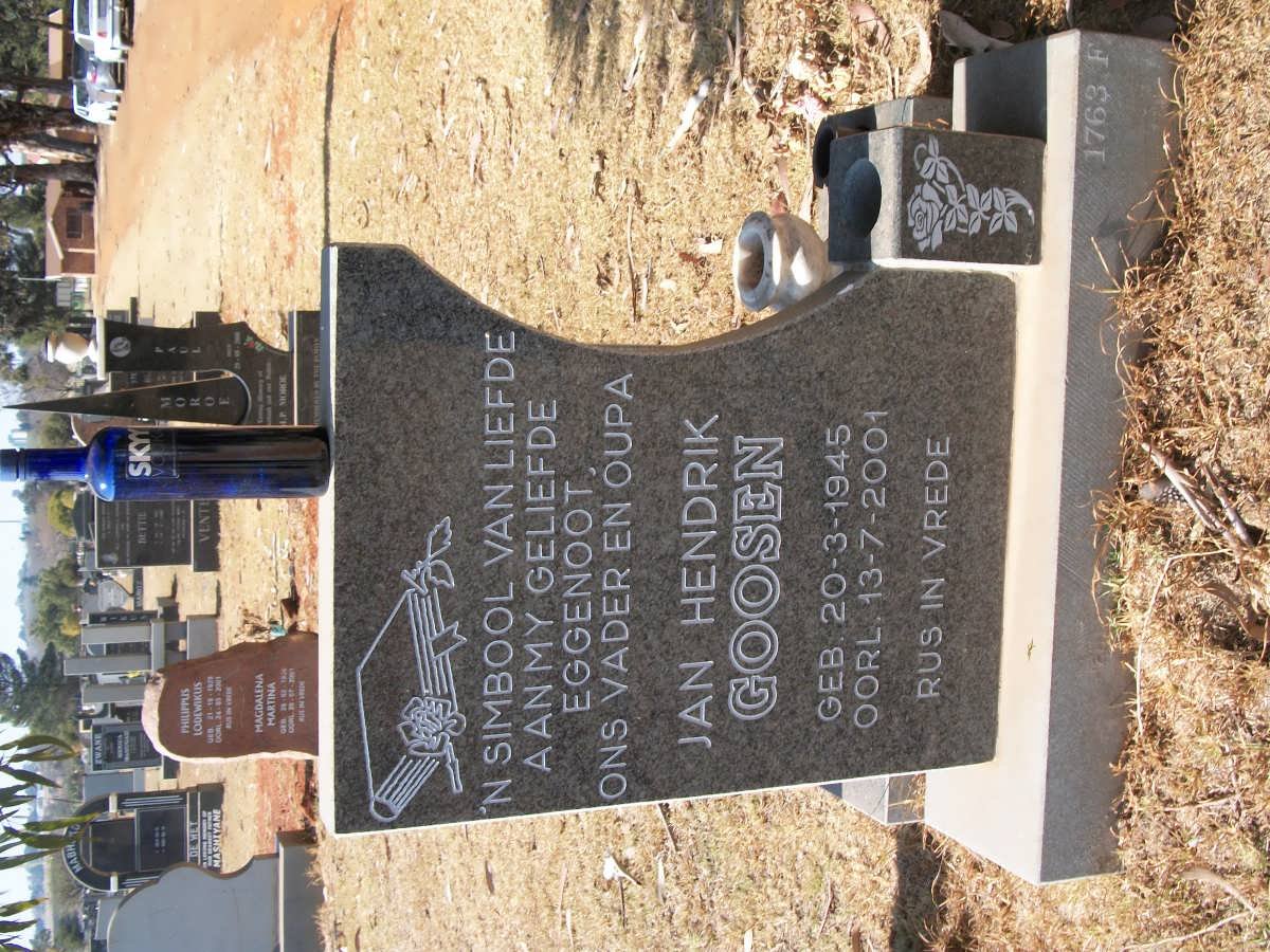 GOOSEN Jan Hendrik 1945-2001