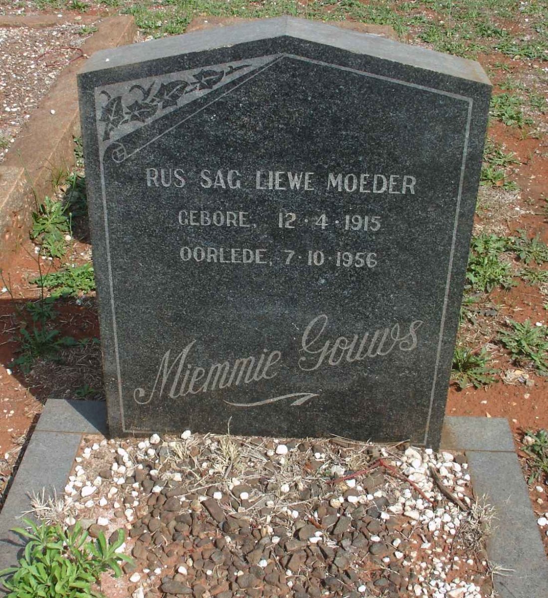 GOUWS Miemmie 1915-1956