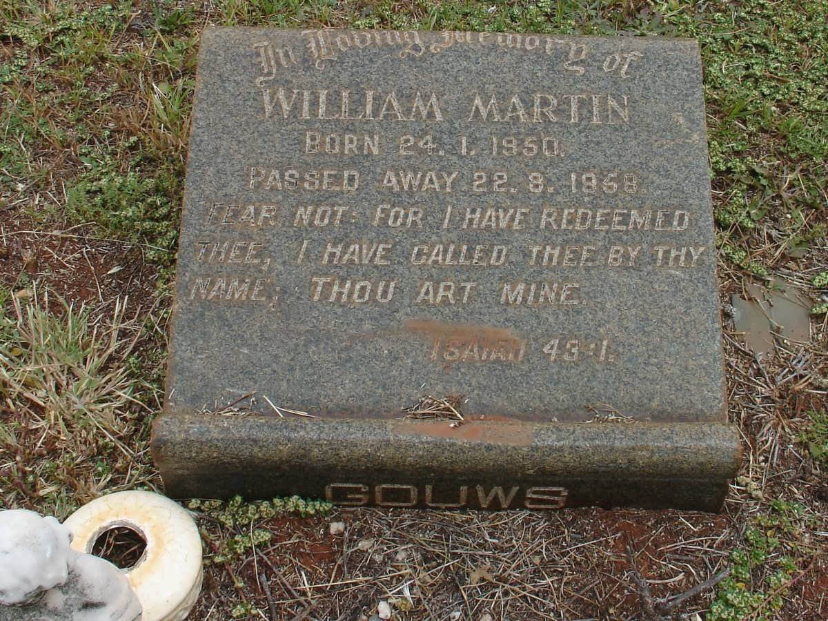 GOUWS William Martin 1950-1958
