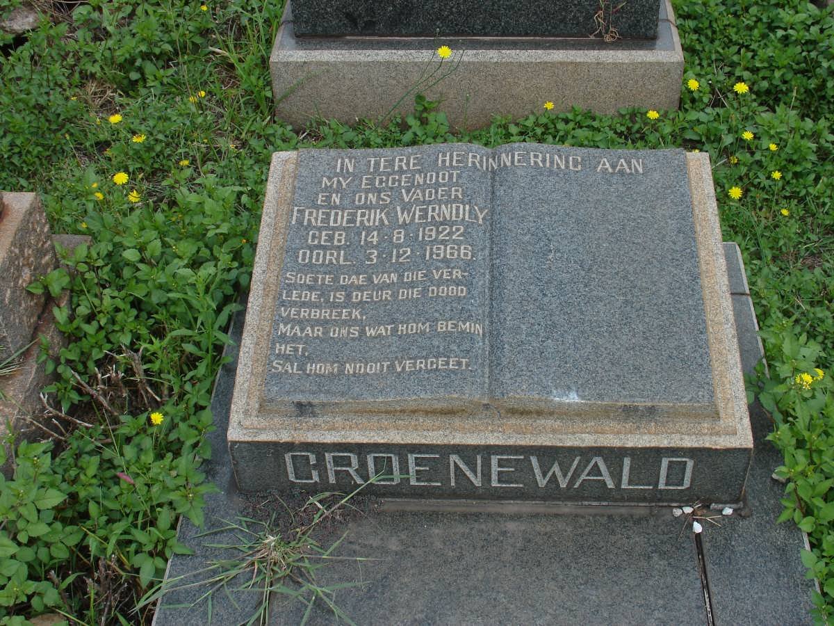 GROENEWALD Frederik Werndly 1922-1966