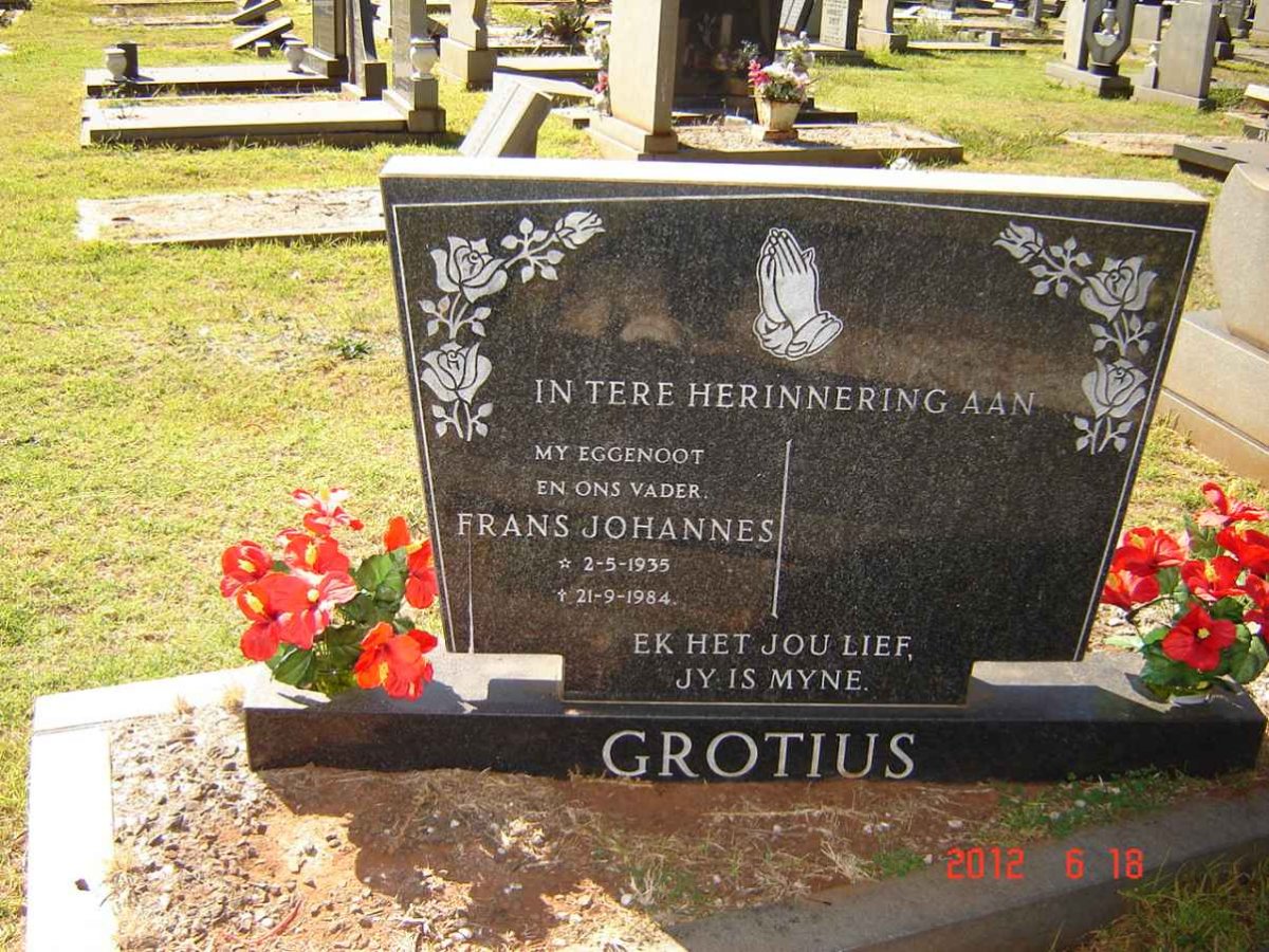 GROTIUS Frans Johannes 1935-1984