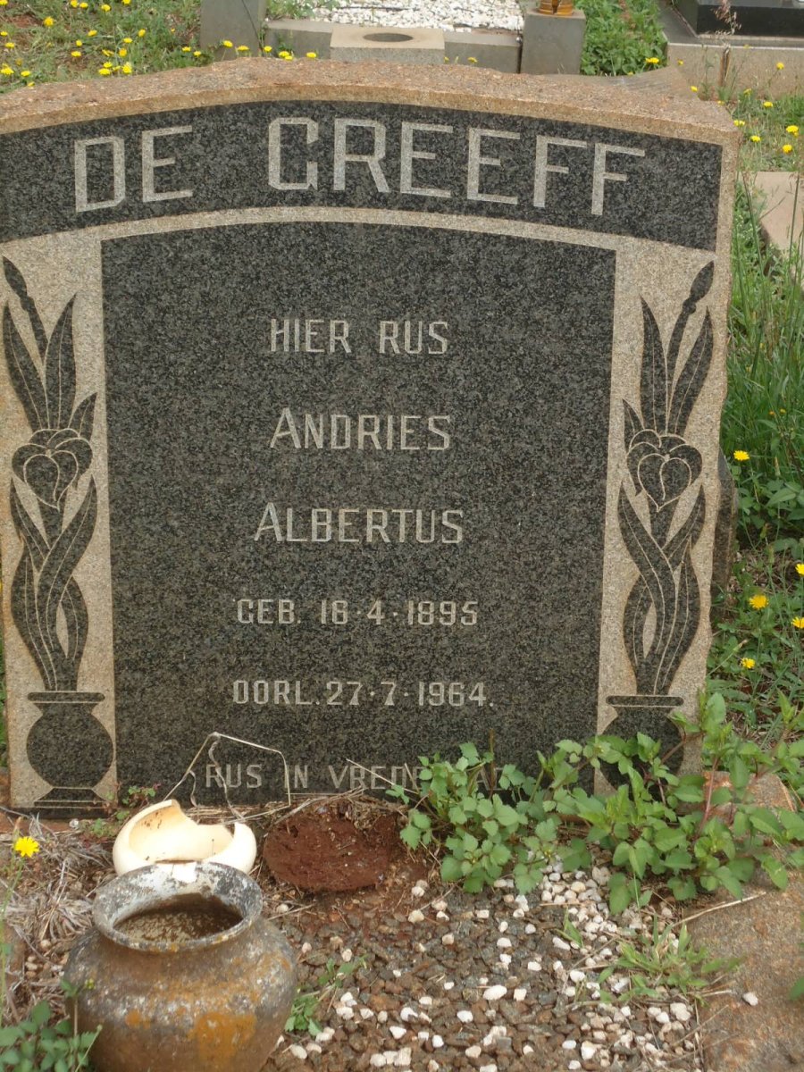 GREEFF Andries Albertus, de 1895-1964