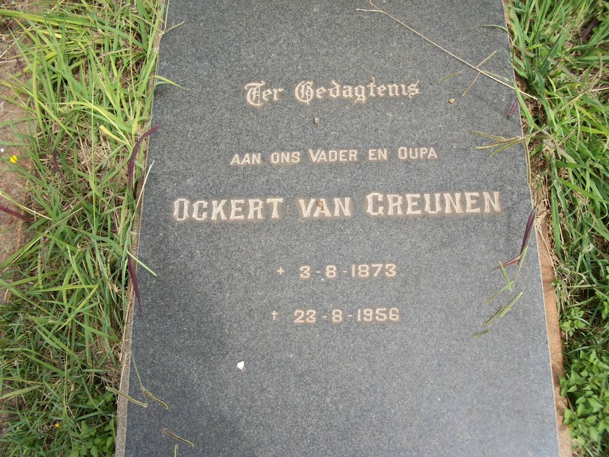 GREUNEN Ockert, van 1873-1956
