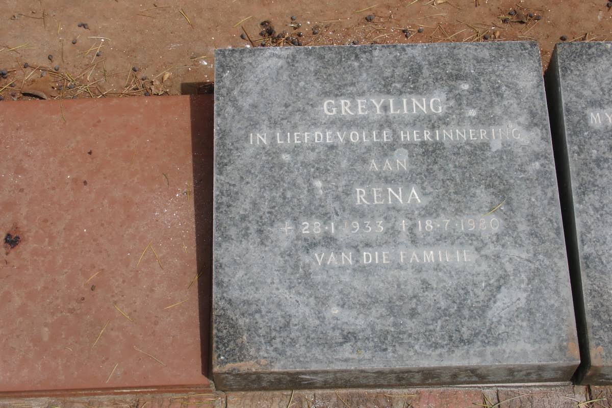 GREYLING Rena 1933-1980
