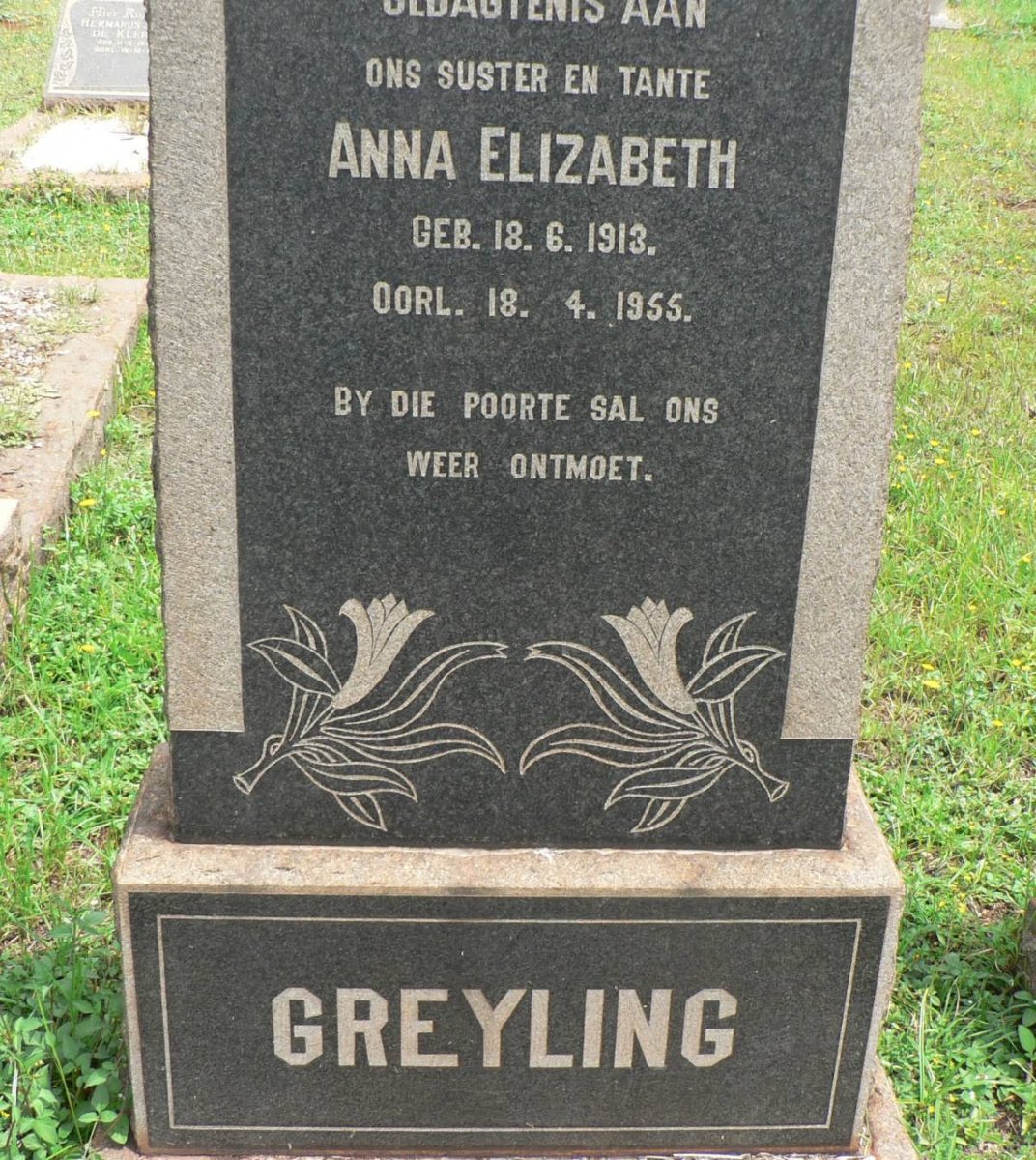 GREYLING Anna Elizabeth 1913-1955