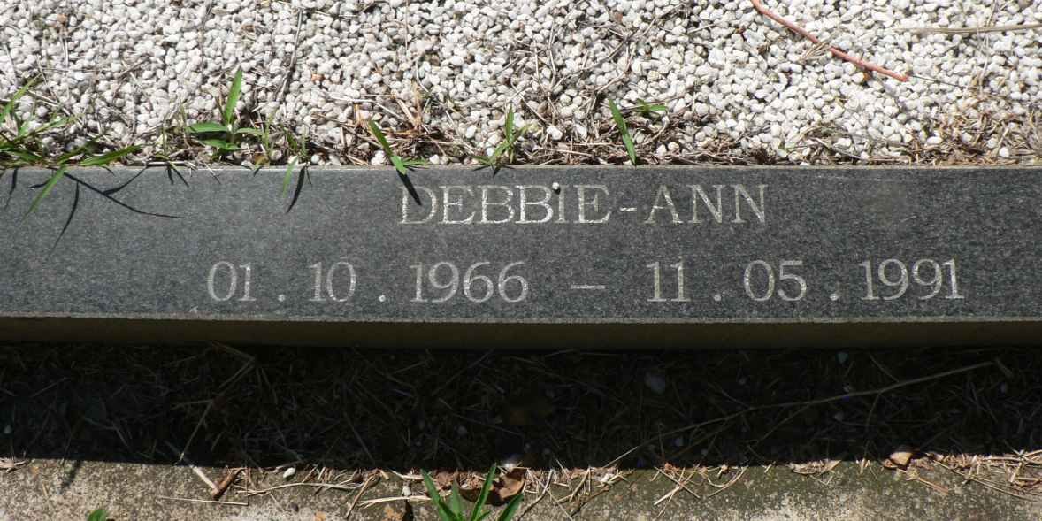 GREEFF Pieter Cornelius, de 1927-1981 &amp; Moonyeen Delysia Bernadette PAYNE 1937-2001 :: DE GREEFF Debbie-Ann 1966-1991