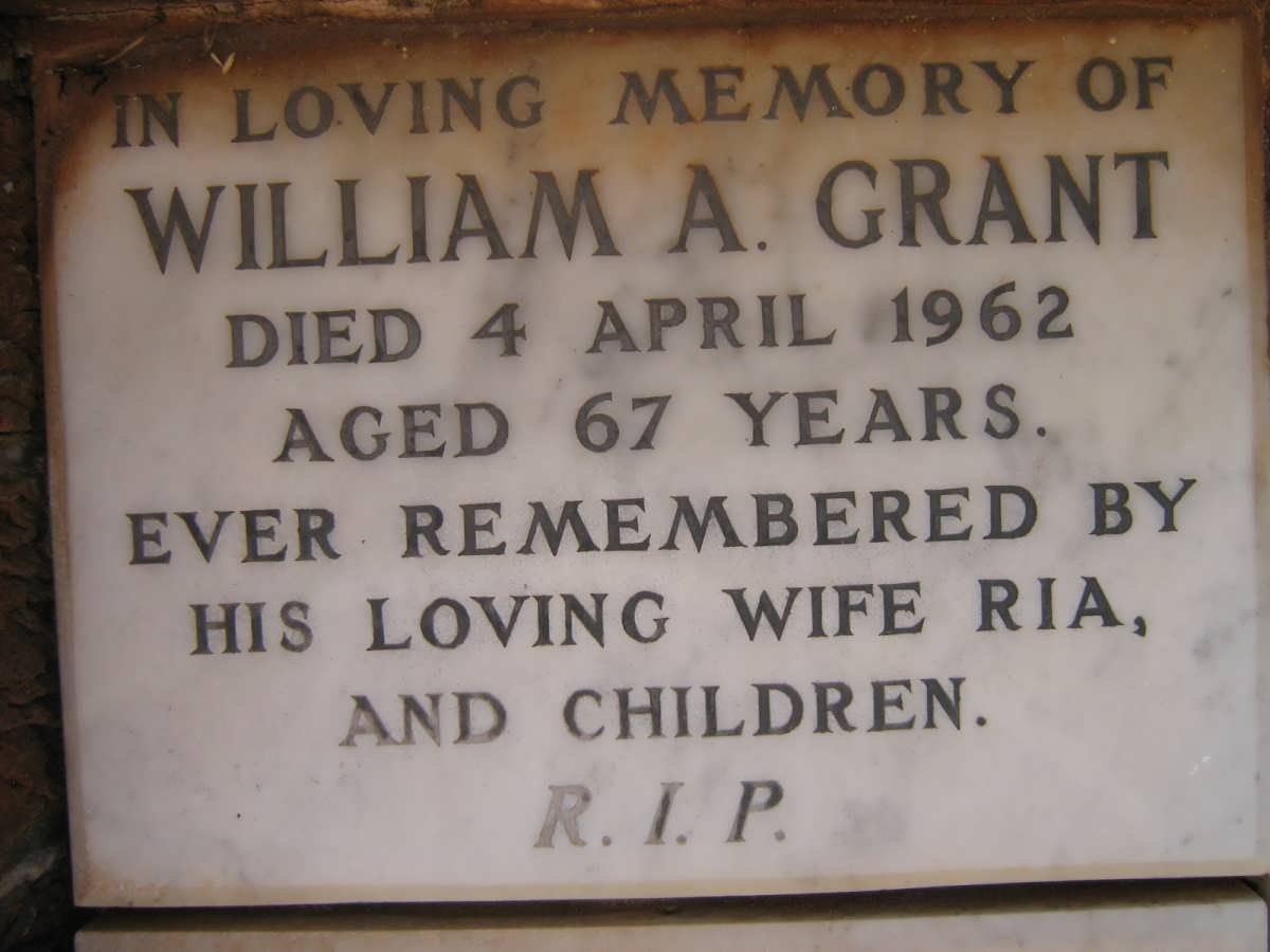 GRANT William A. -1962
