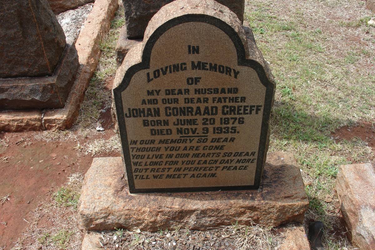 GREEFF Johan Conraad 1876-1935