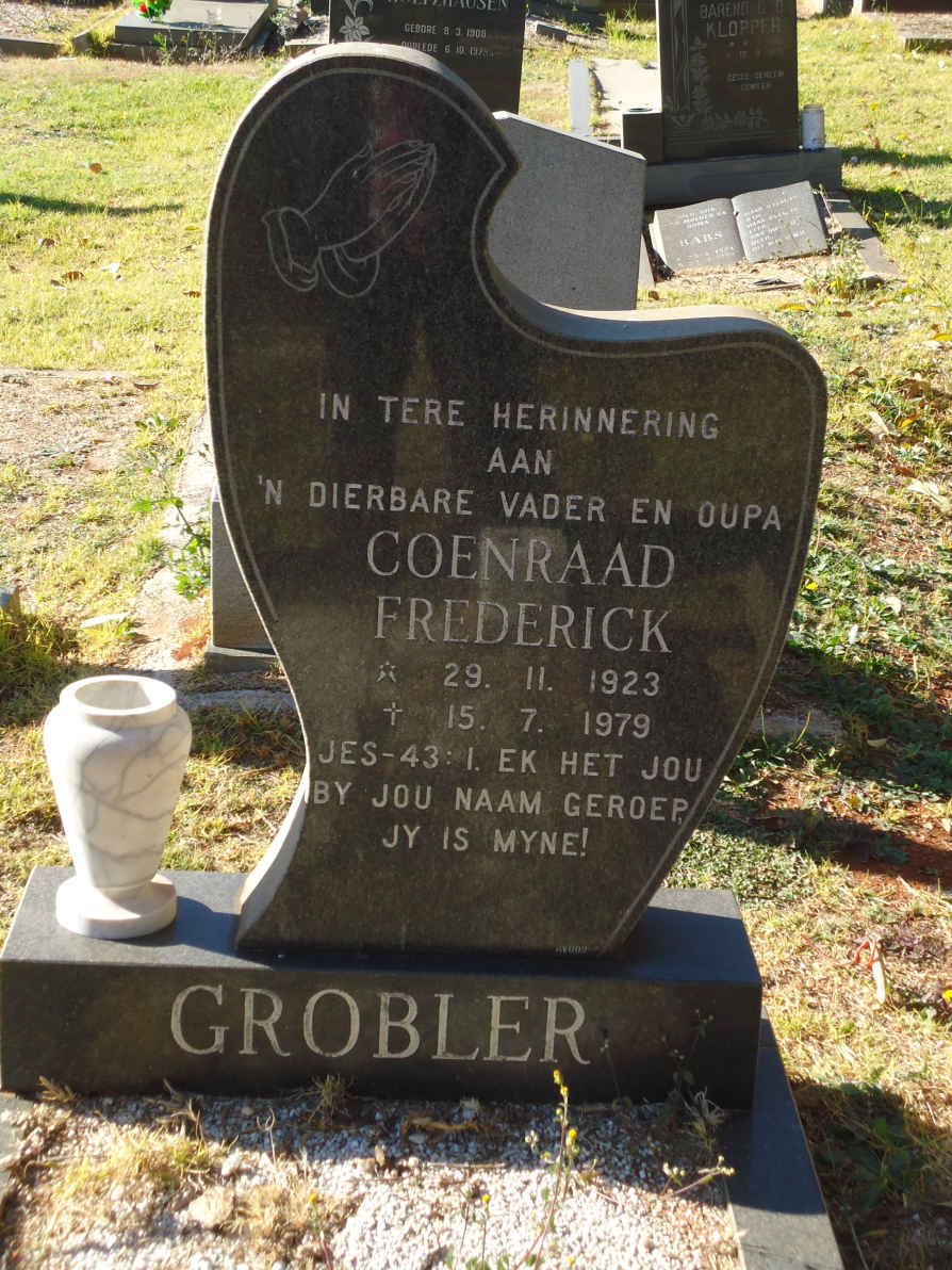 GROBLER Coenraad Frederick 1923-1979