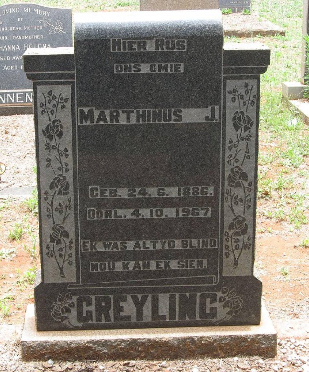 GREYLING Marthinus J. 1886-1967