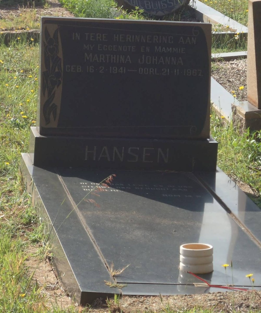 HANSEN Marthina Johanna 1941-1967