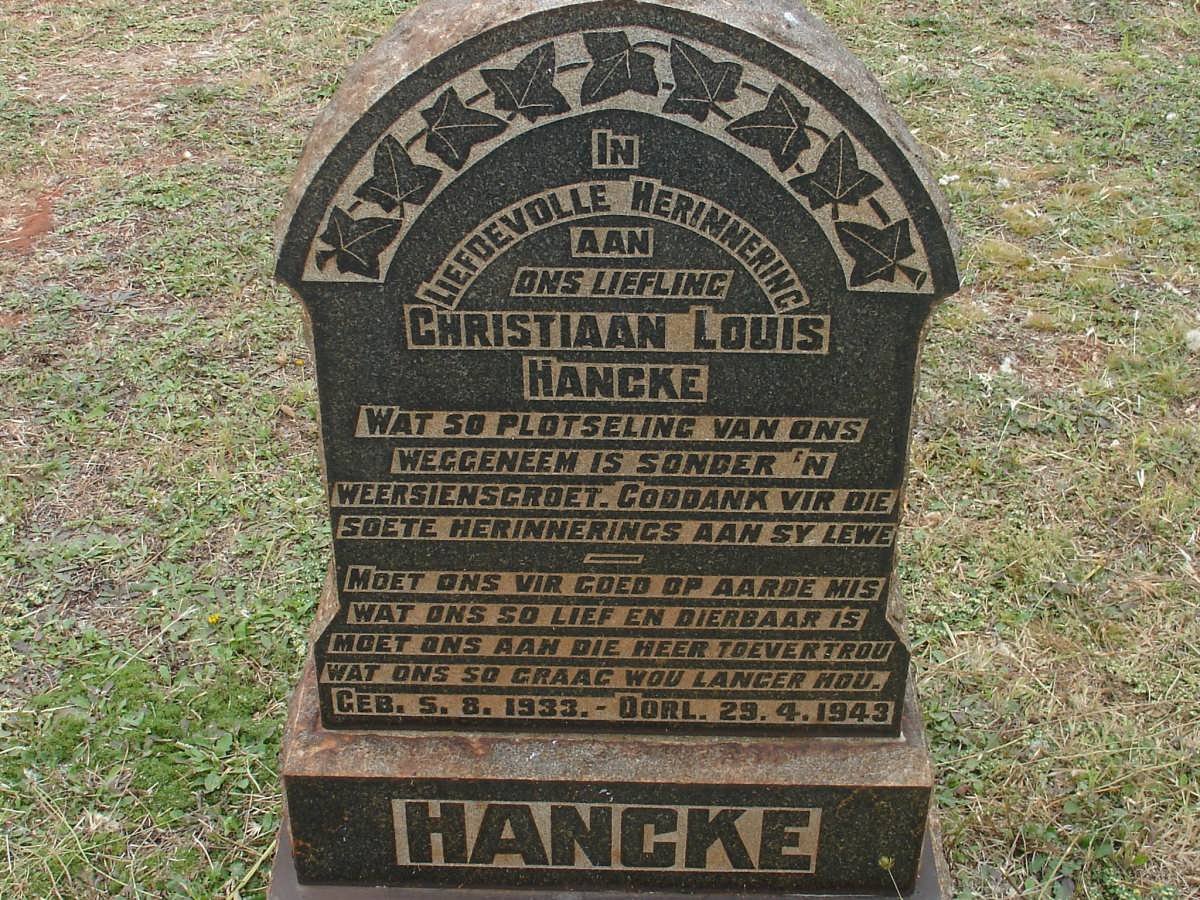 HANCKE Christiaan Louis 1933-1943
