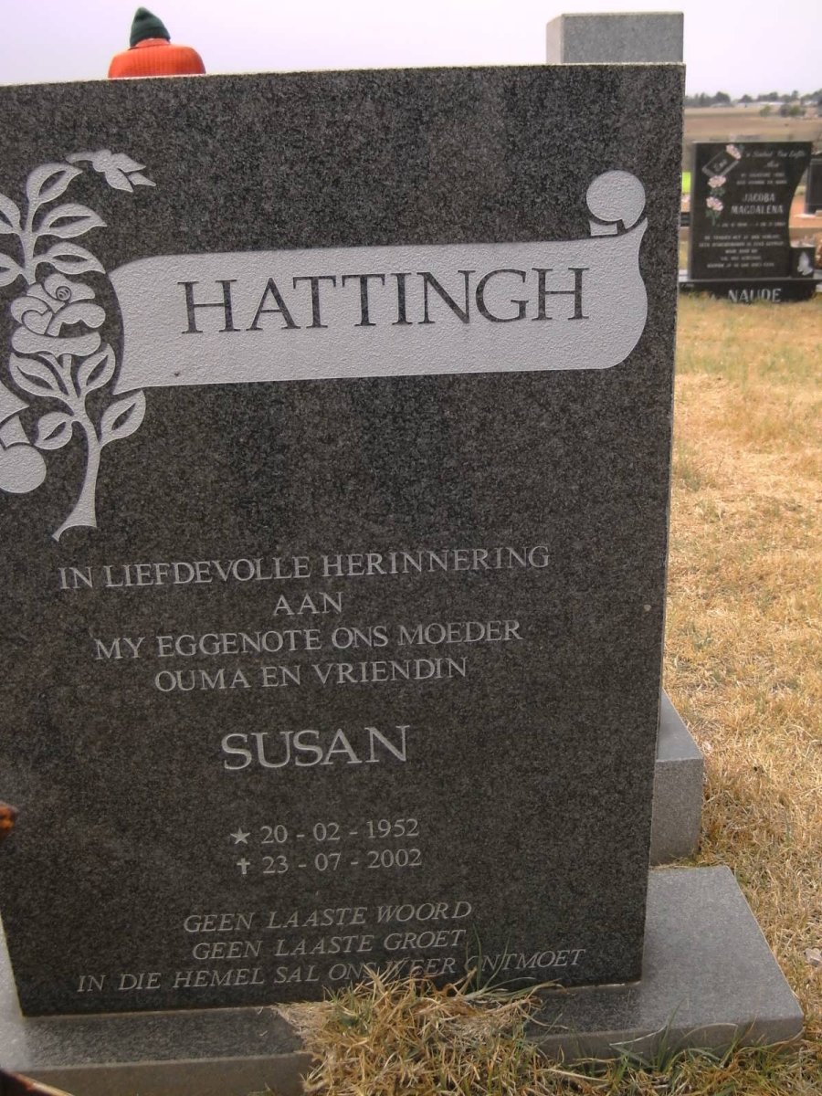 HATTINGH Susan 1952-2002