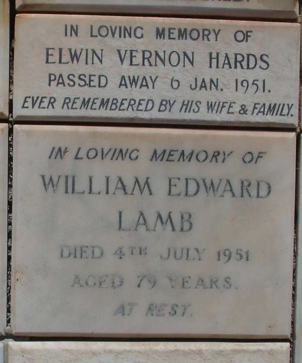 HARDS Elwin Vernon -1951 :: LAMB William Edward -1951