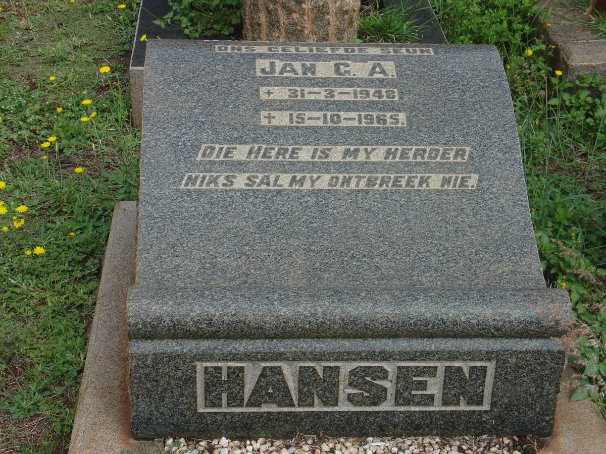 HANSEN Jan G.A. 1948-1965