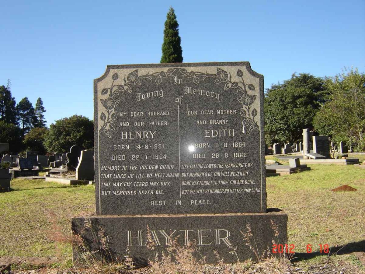 HAYTER Henry 1891-1964 &amp; Edith 1894-1968