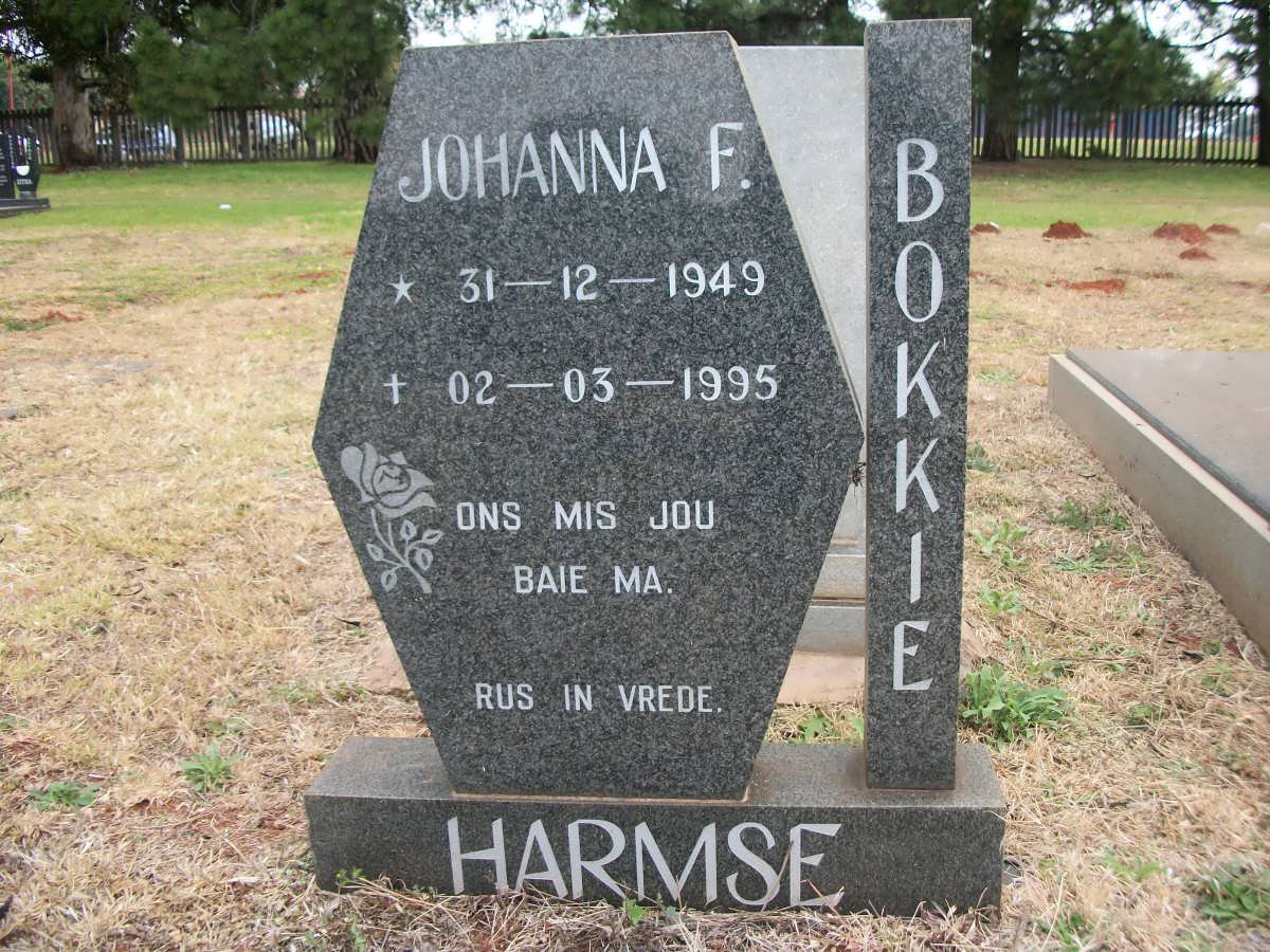 HARMSE Johanna F. 1949-1995