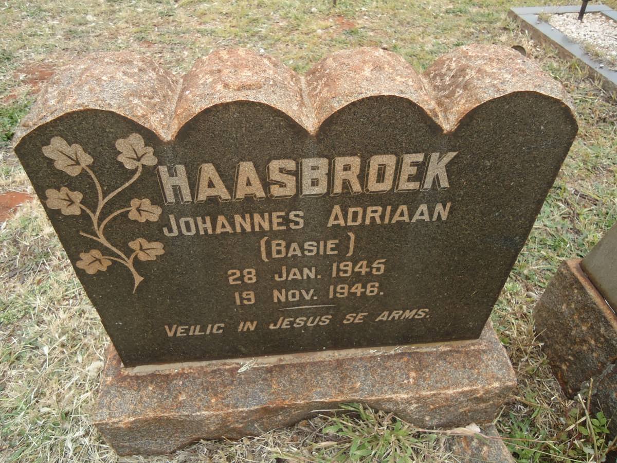 HAASBROEK Johannes Adriaan 1945-1946