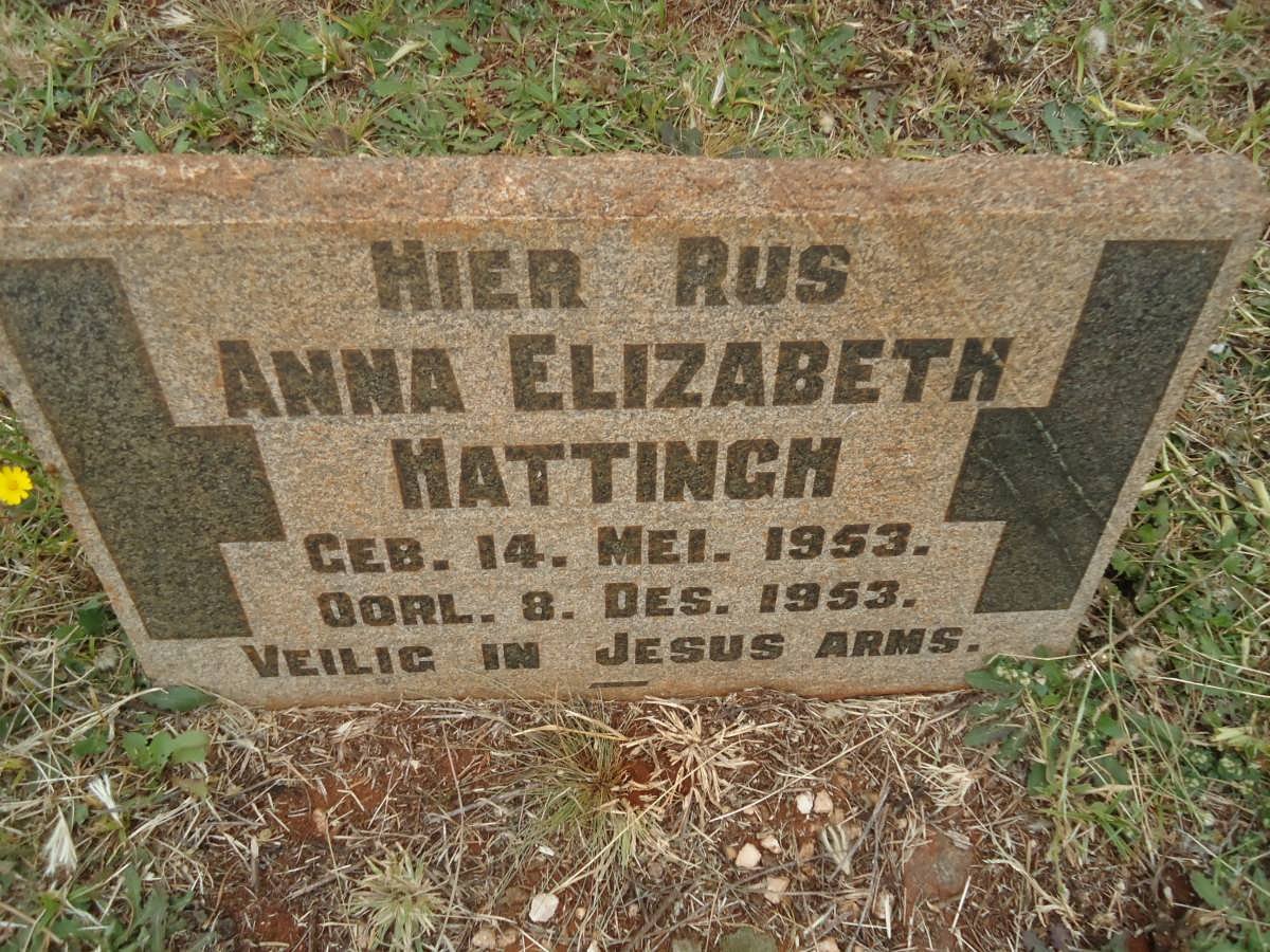 HATTINGH Anna Elizabeth 1953-1953