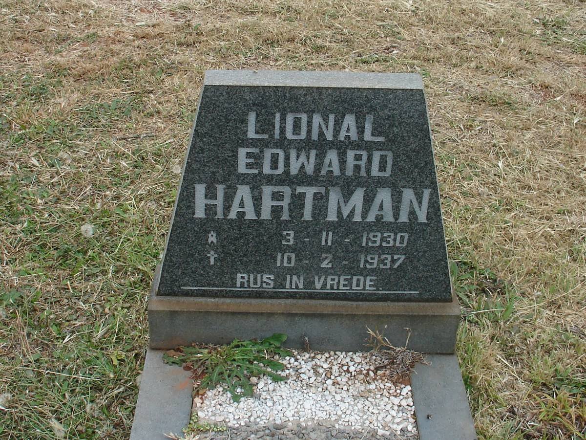 HARTMAN Lional Edward 1930-1937