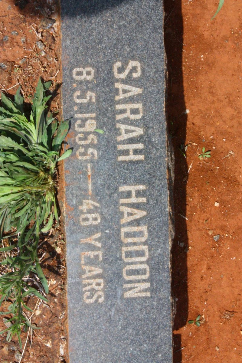 HADDON Sarah -1955