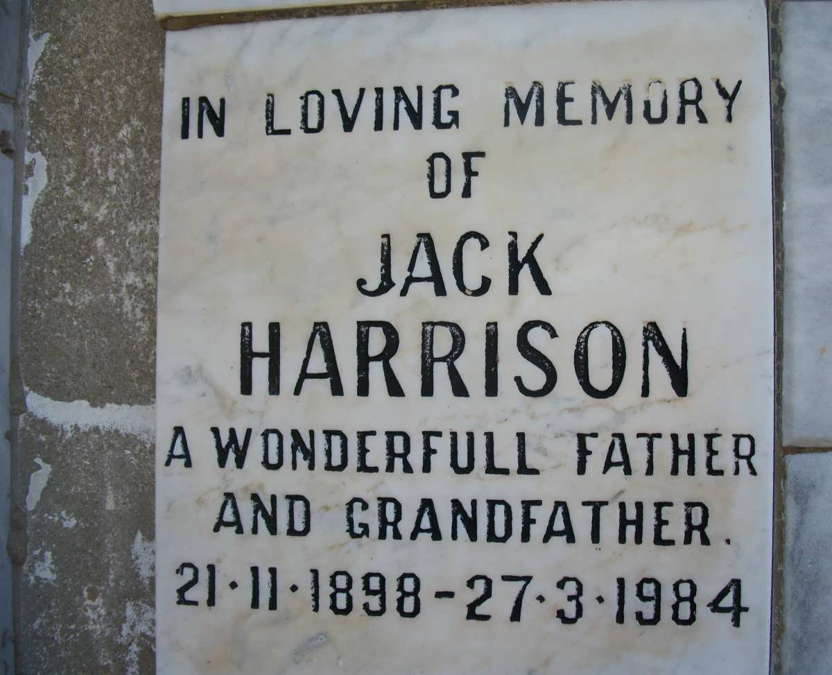HARRISON Jack 1898-1984