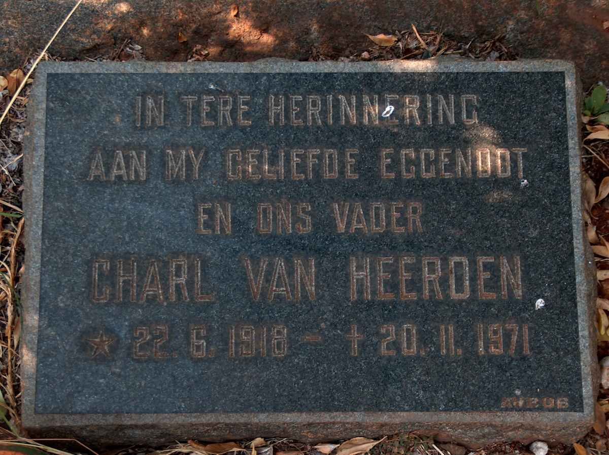 HEERDEN Charl, van 1918-1971