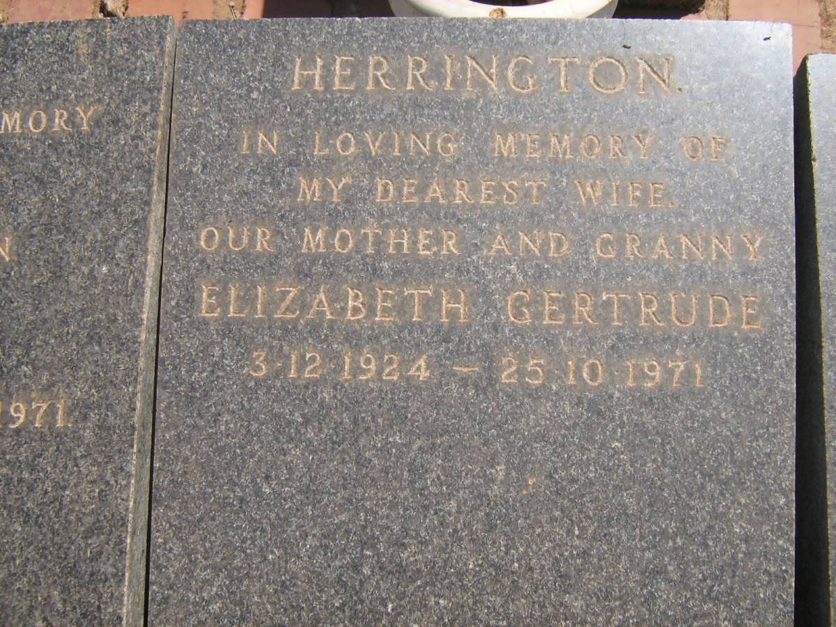 HERRINGTON Elizabeth Gertrude 1924-1971