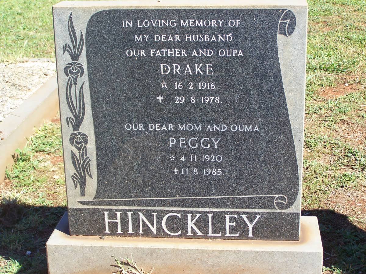 HINCKLEY Drake 1916-1978 &amp; Peggy 1920-1985