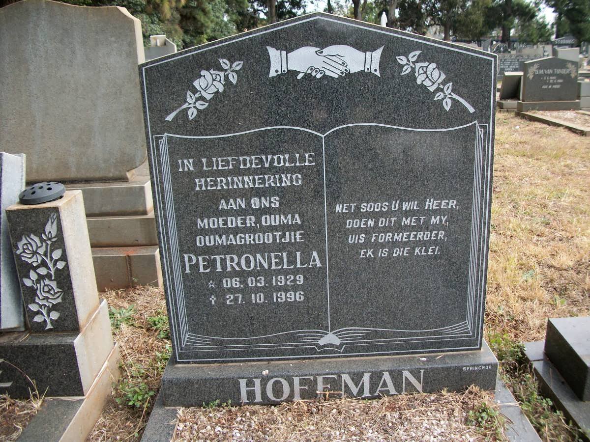 HOFFMAN Petronella 1929-1996