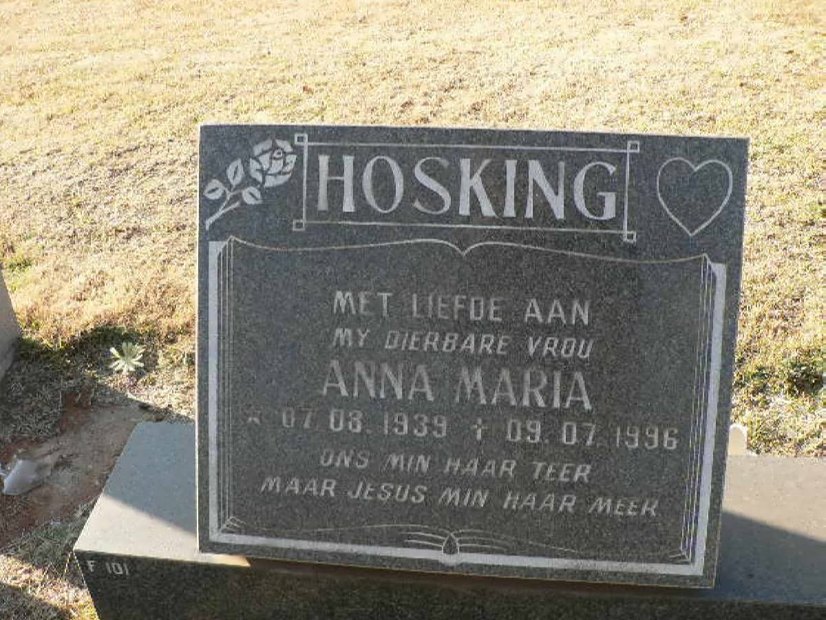 HOSKING Anna Maria 1939-1996