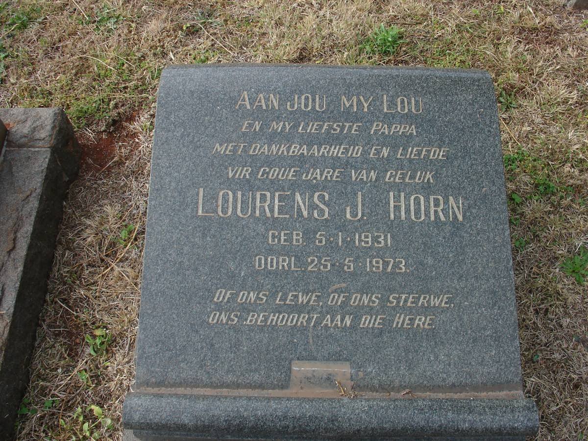 HORN Lourens J. 1931-1973