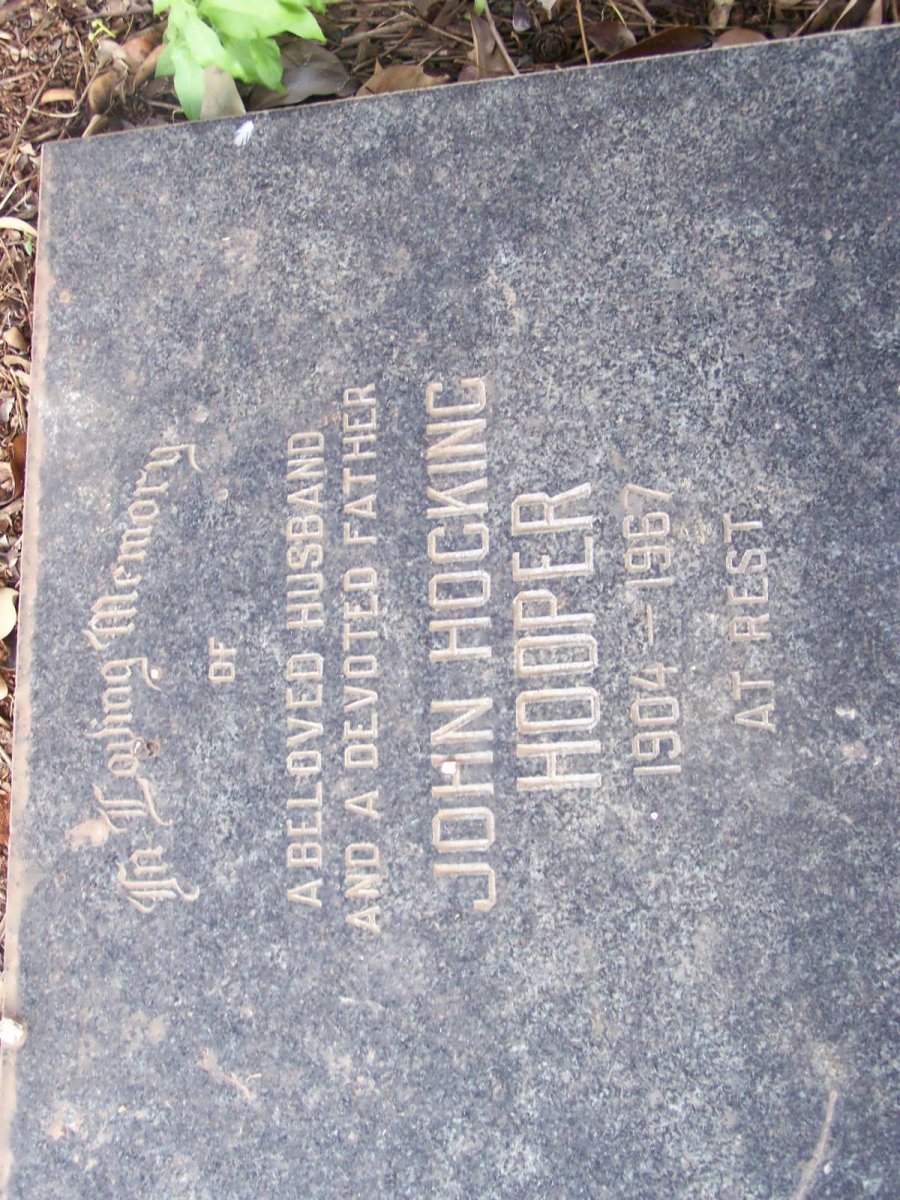 HOOPER John Hocking 1904-1967