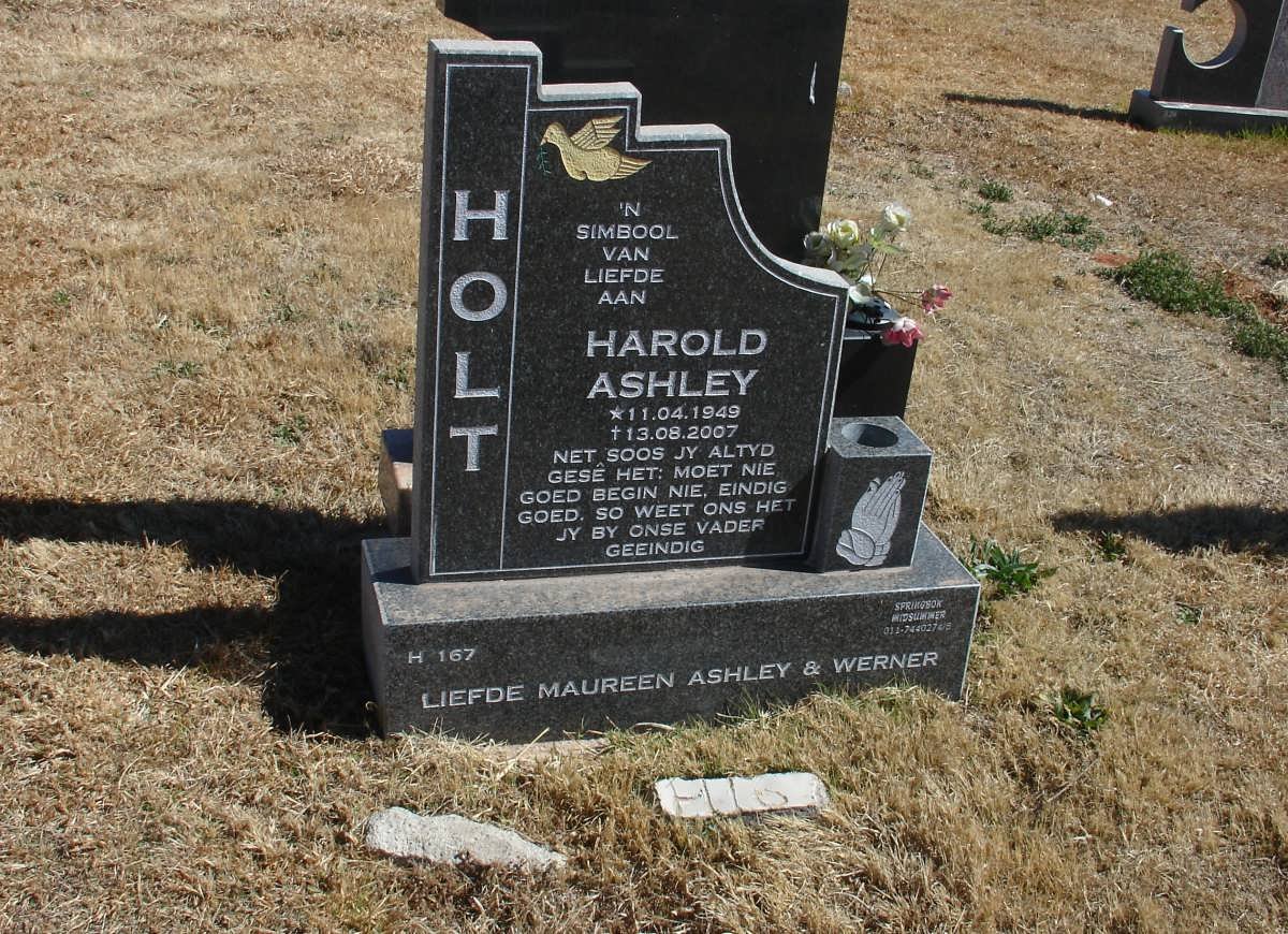 HOLT Harold Ashley 1949-2007