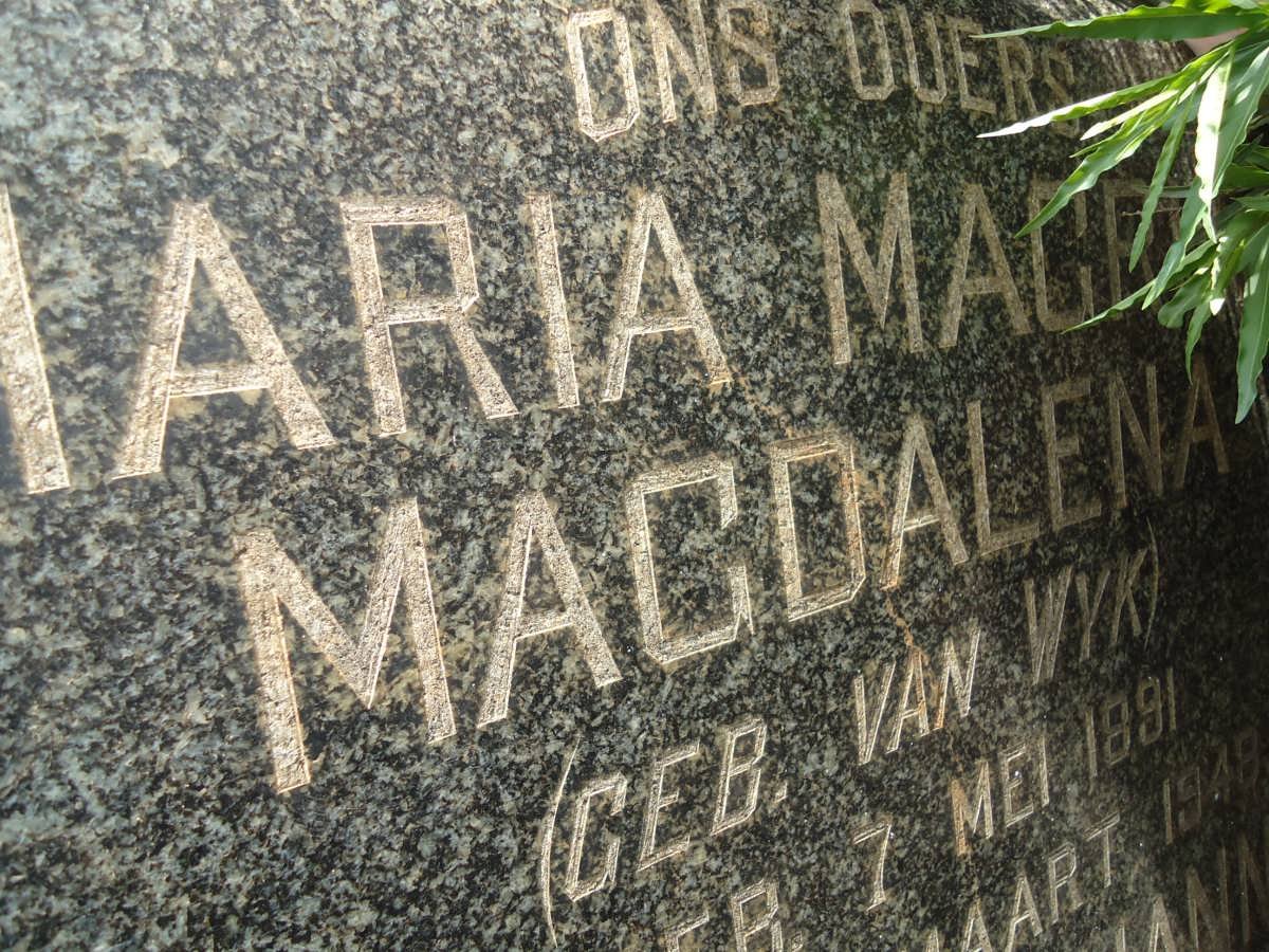 HORN Maria Magrita Magdalena nee VAN WYK 1891-1948
