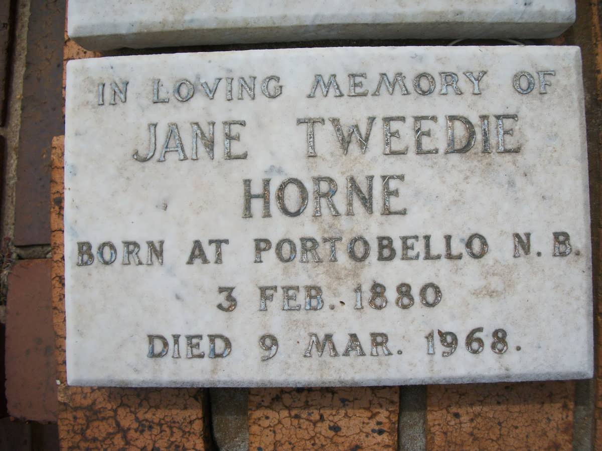 HORNE Jane Tweedie 1880-1968