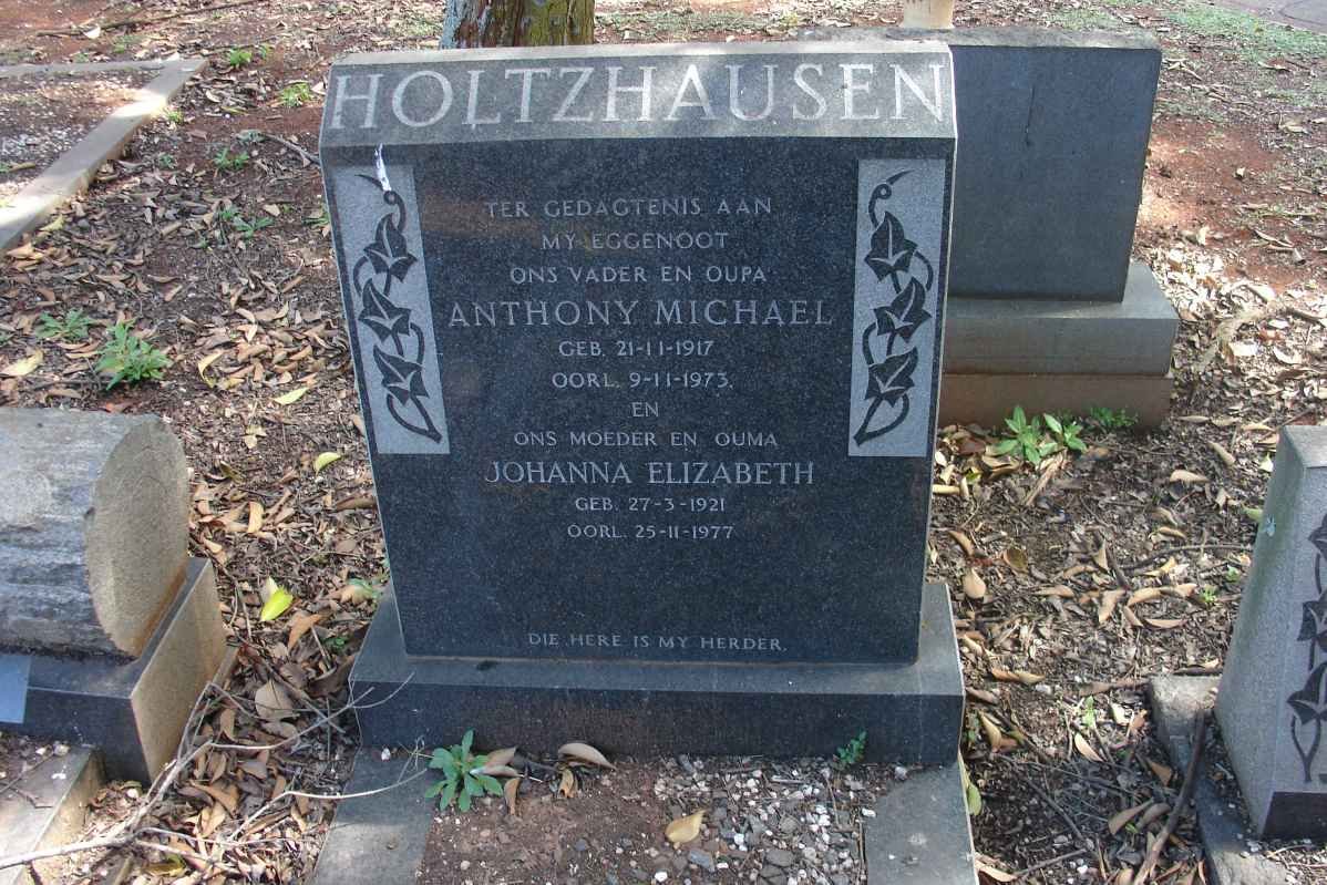HOLTZHAUSEN Anthony Michael 1917-1973 &amp; Johanna Elizabeth 1921-1977