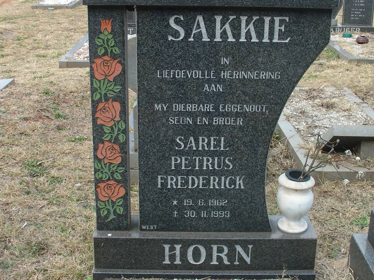 HORN Sarel Petrus Frederick 1962-1993