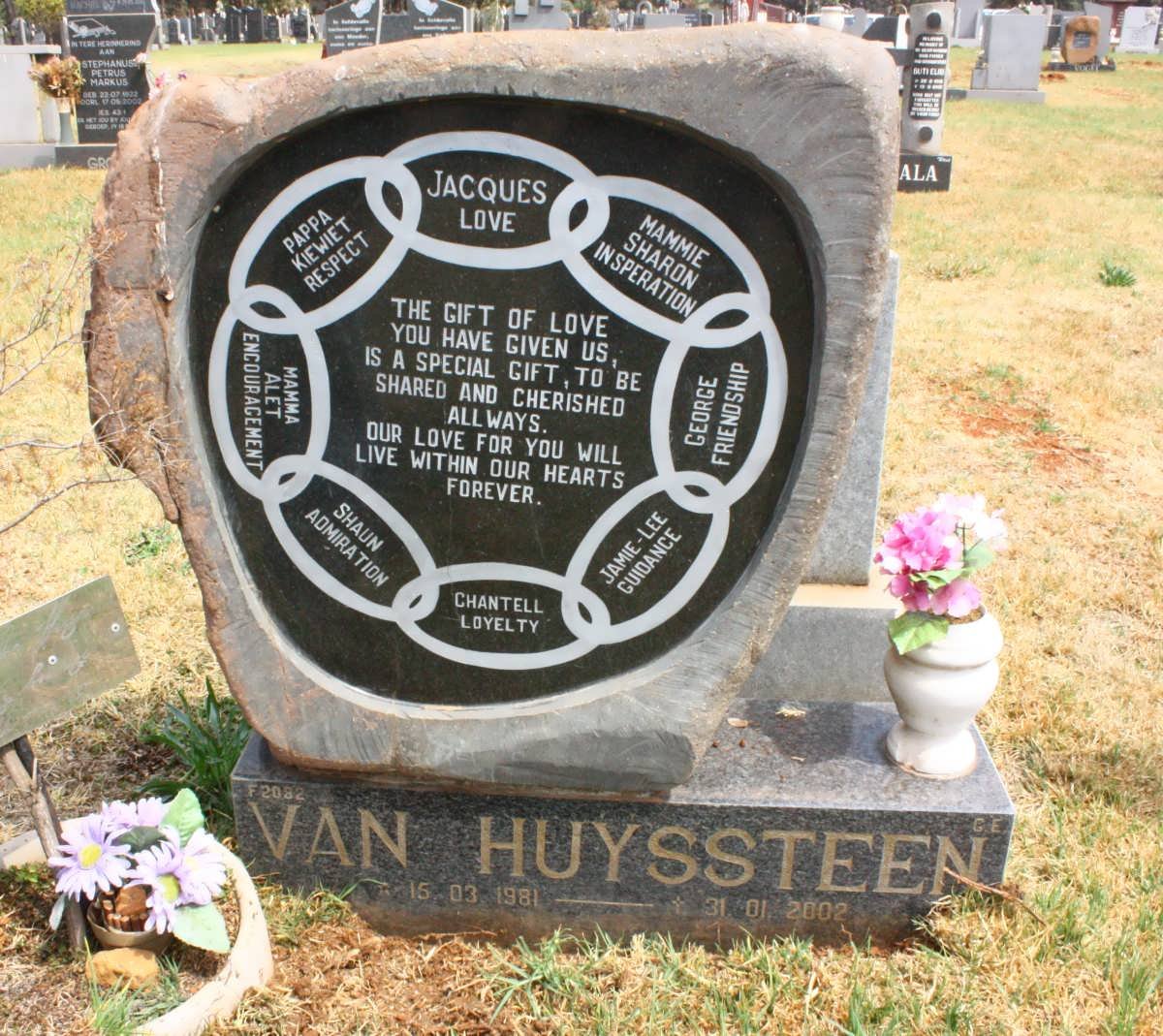 HUYSSTEEN,  van 1981-2002