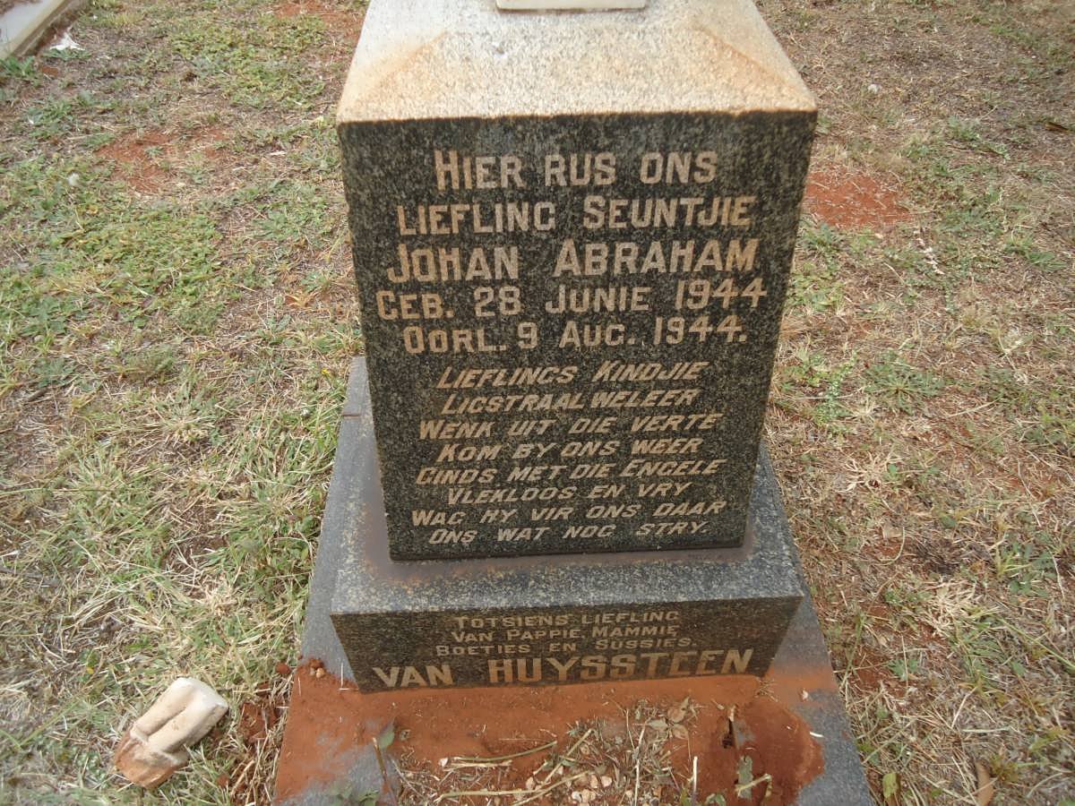HUYSSTEEN Johan Abraham, van 1944-1944