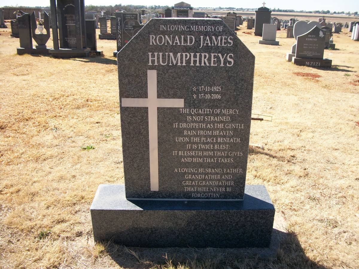 HUMPHREYS Ronald James 1925-2006