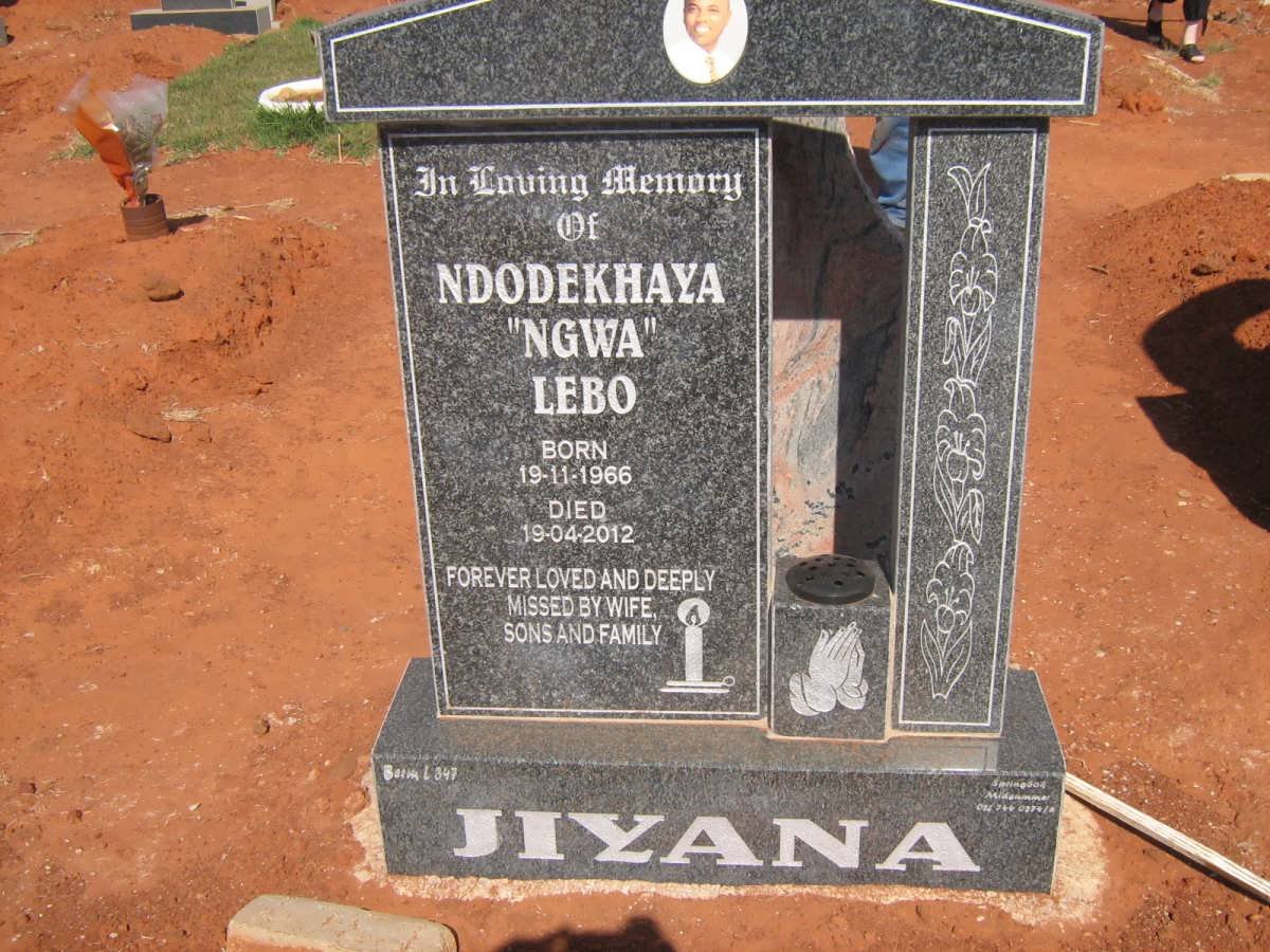 JIYANA Ndodekhaya Lebo 1966-2012