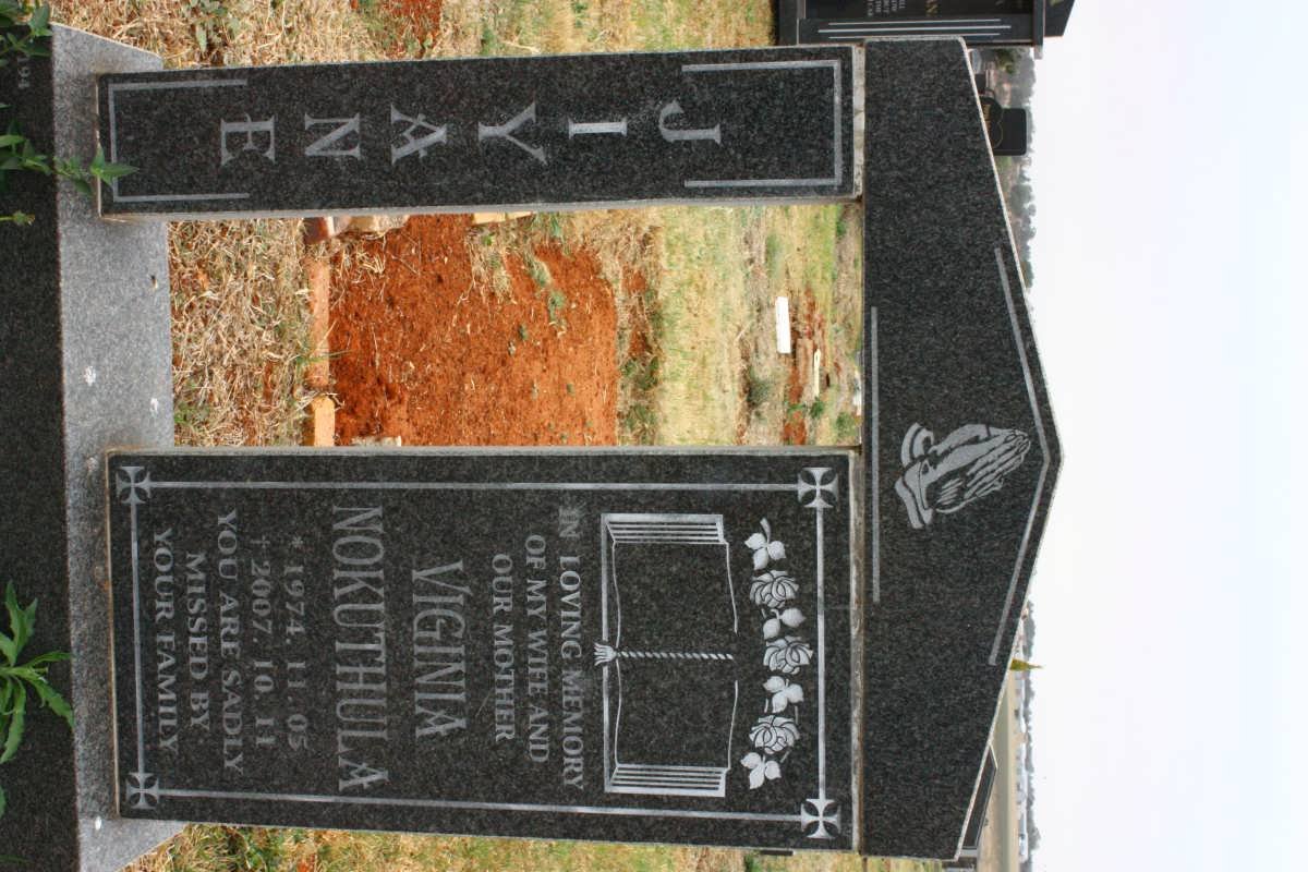 JIYANE Viginia Nokuthula 1974-2007