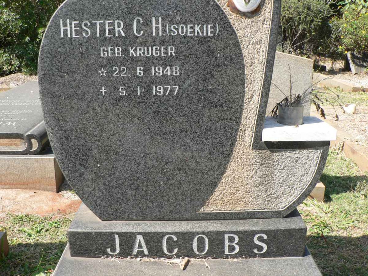 JACOBS Hester C.H. nee KRUGER 1948-1977