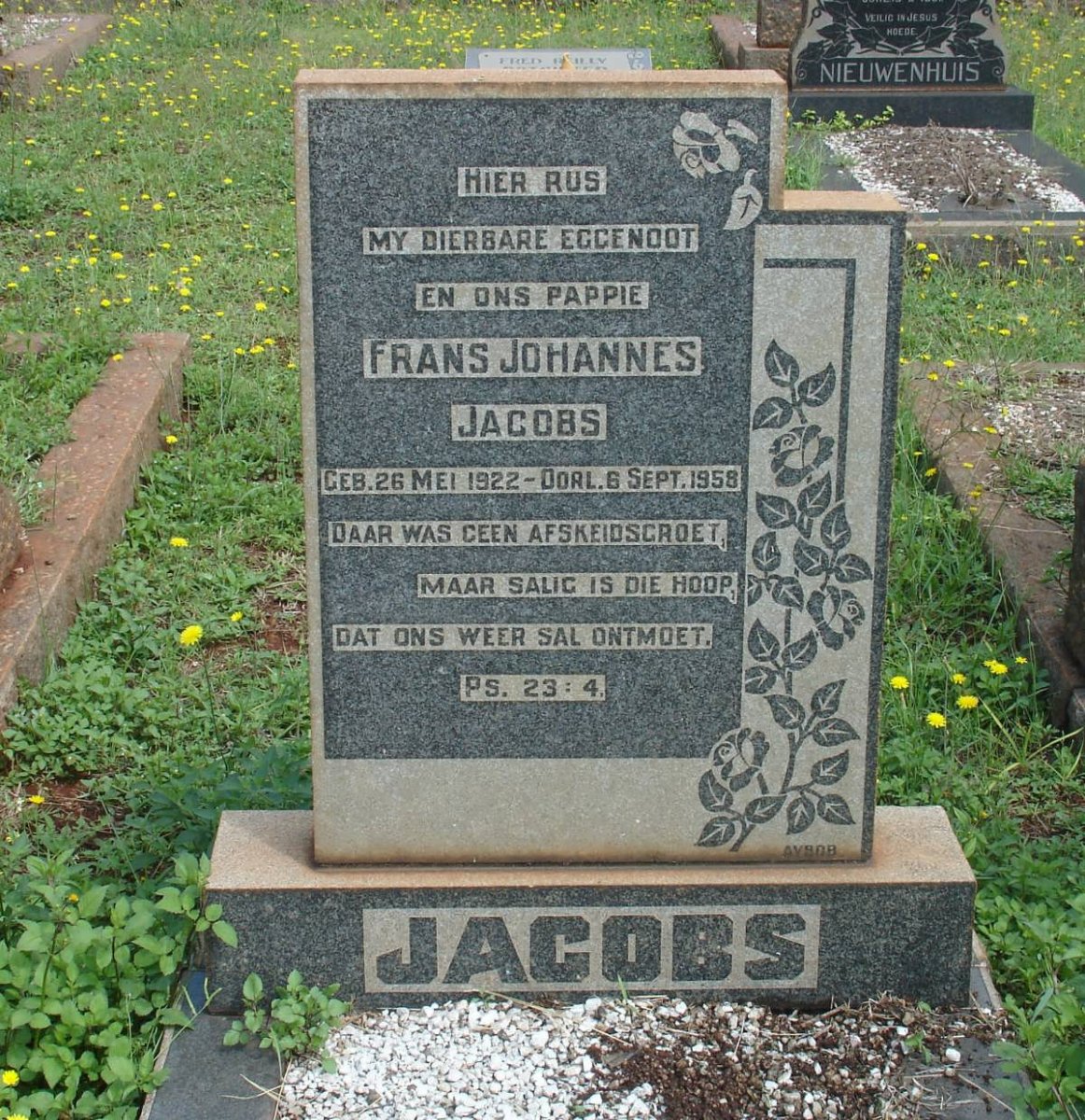 JACOBS Frans Johannes 1922-1958