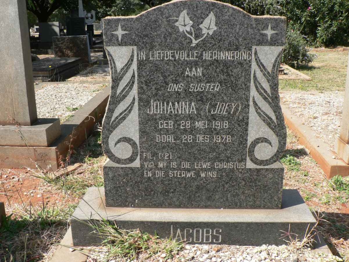JACOBS Johanna 1918-1976
