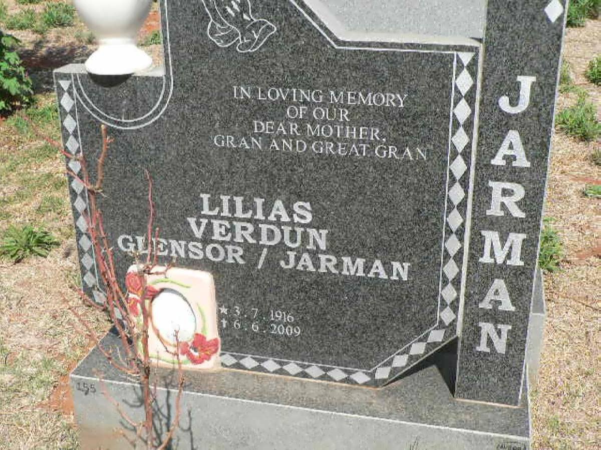 JARMAN Lilias Verdun 1916-2009