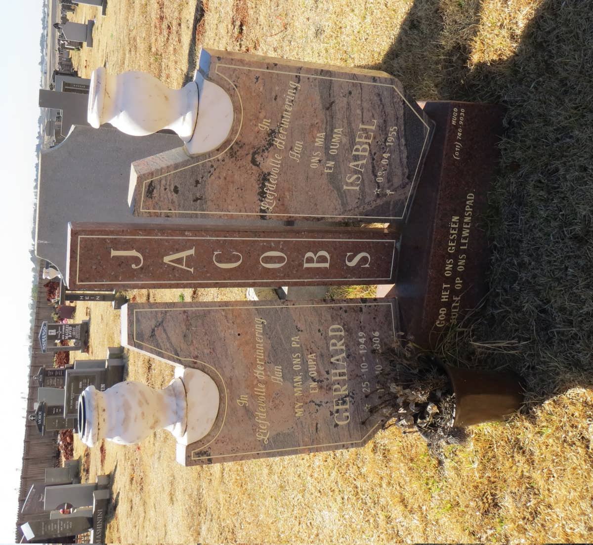 JACOBS Gerhard 1949-2006 &amp; Isabel 1955-